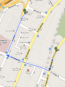 walking map to Empress Pavilion