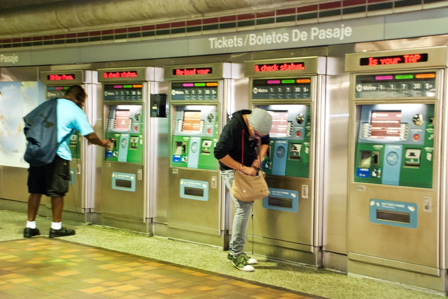 ticket machines are in every metro station