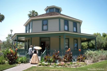 Octogon House, built in Pasadena in 1893, was moved to Heritage Square in 1986.